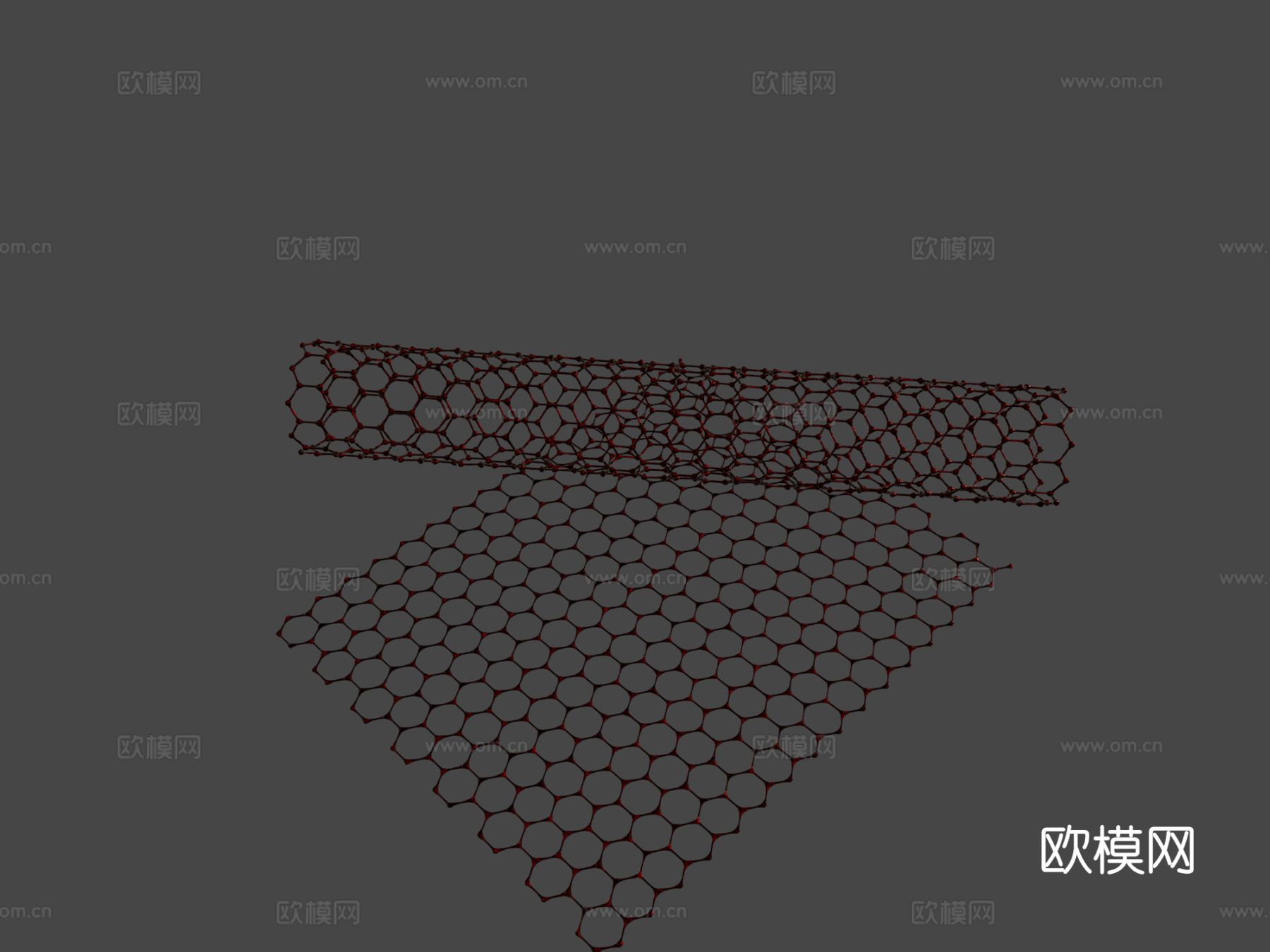 石墨烯和纳米管3d模型