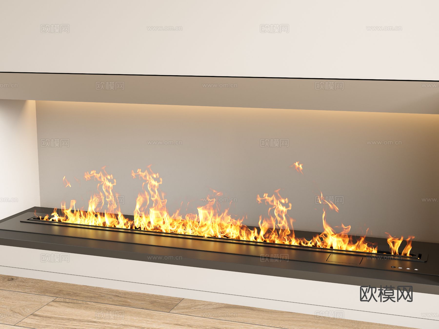 电子壁炉 电子火焰 火炉su模型下载（渲染图2）