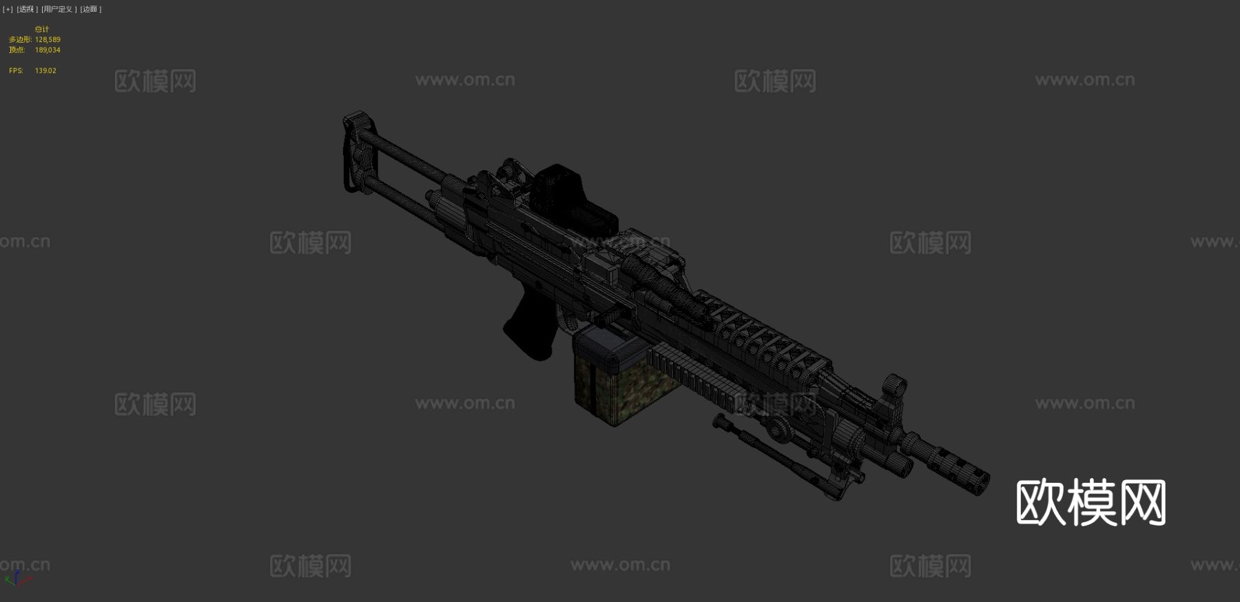 M249轻机枪3d模型