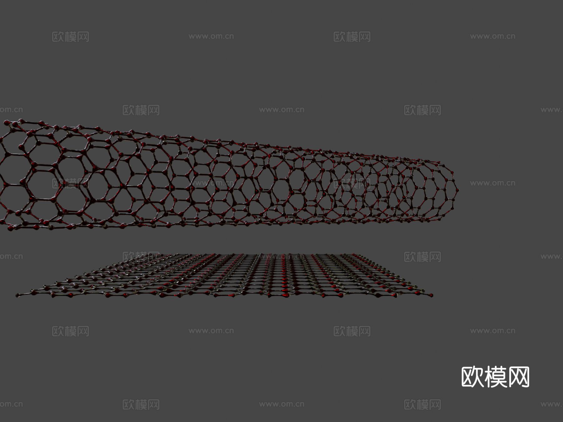石墨烯和纳米管3d模型
