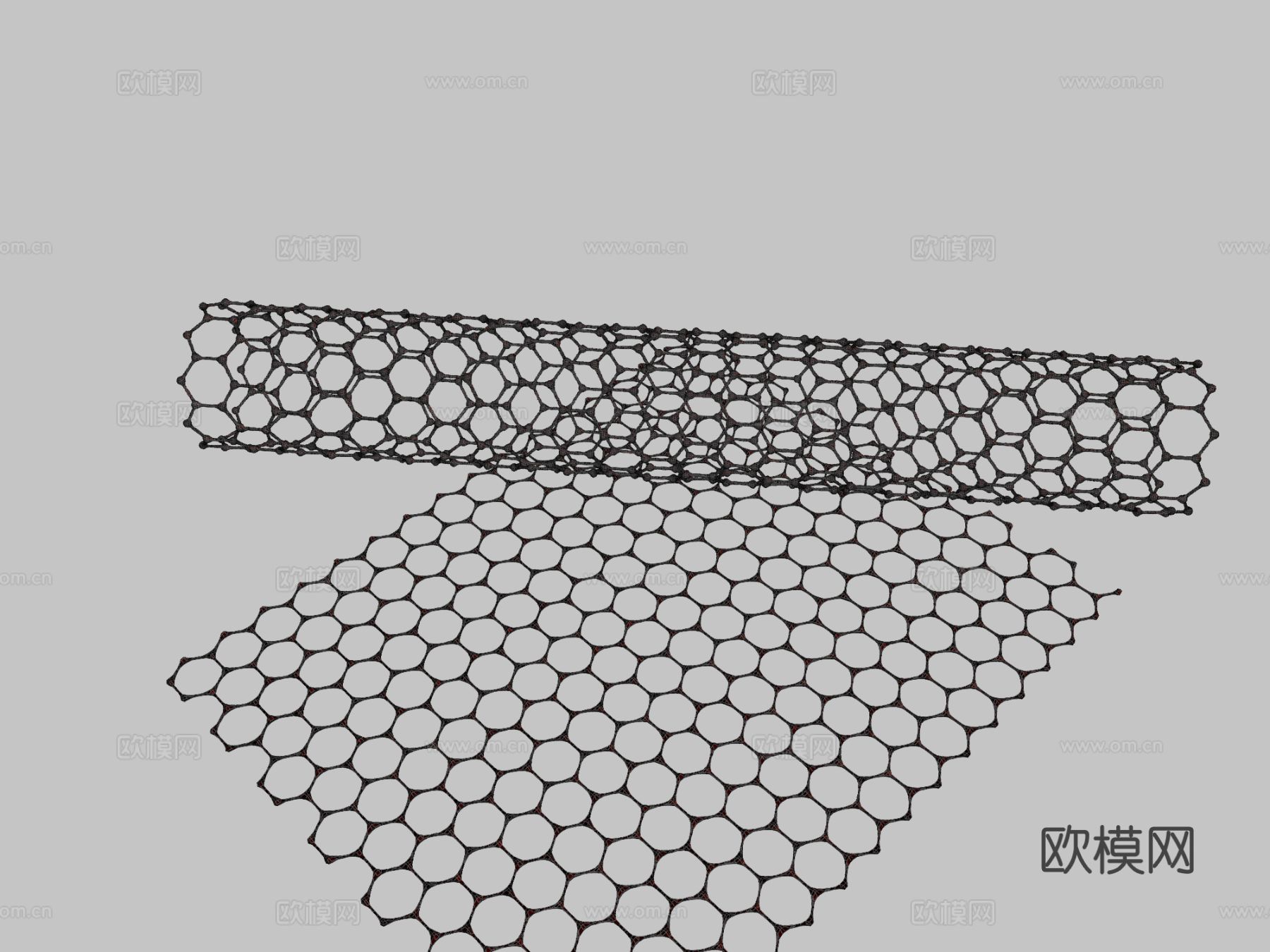 石墨烯和纳米管3d模型