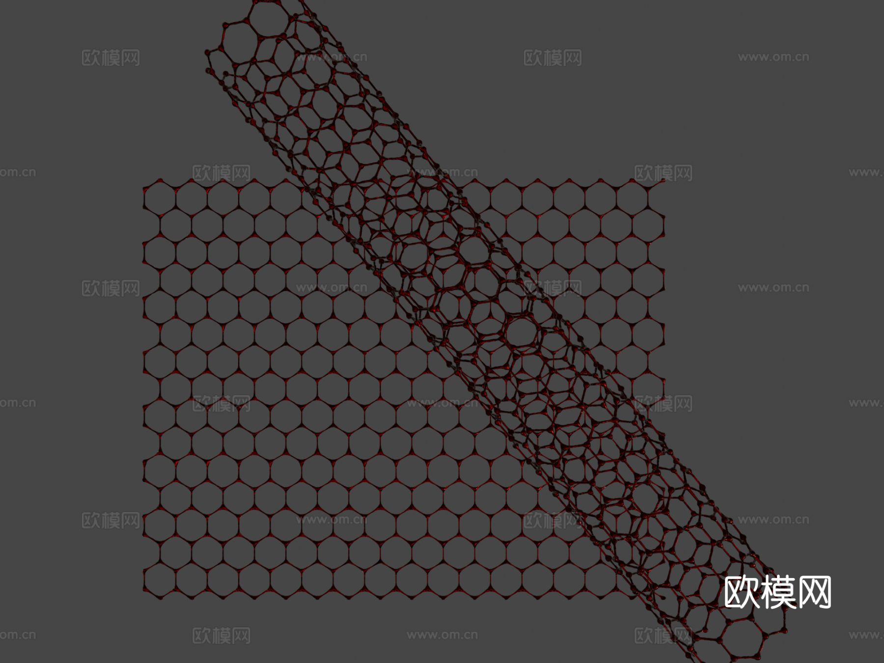 石墨烯和纳米管3d模型