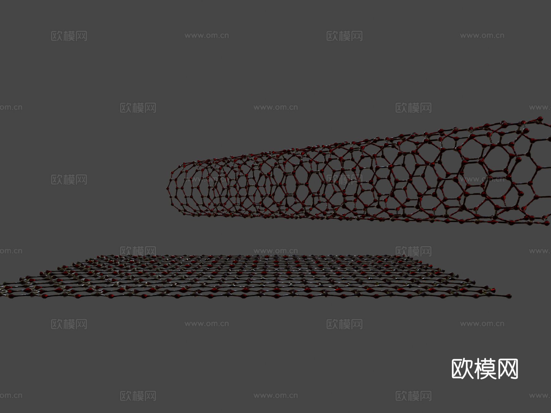 石墨烯和纳米管3d模型