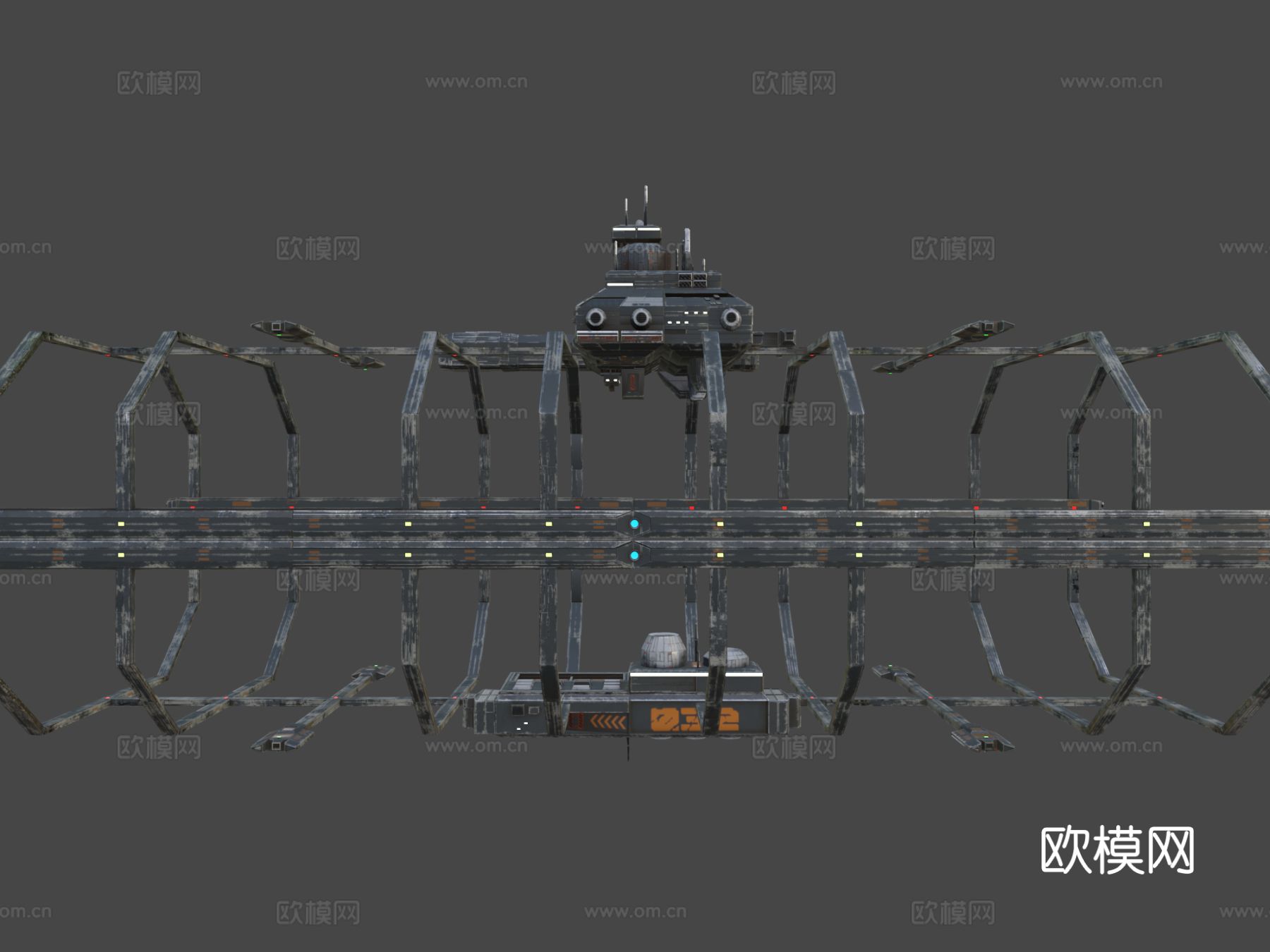 造船厂 空间站3d模型