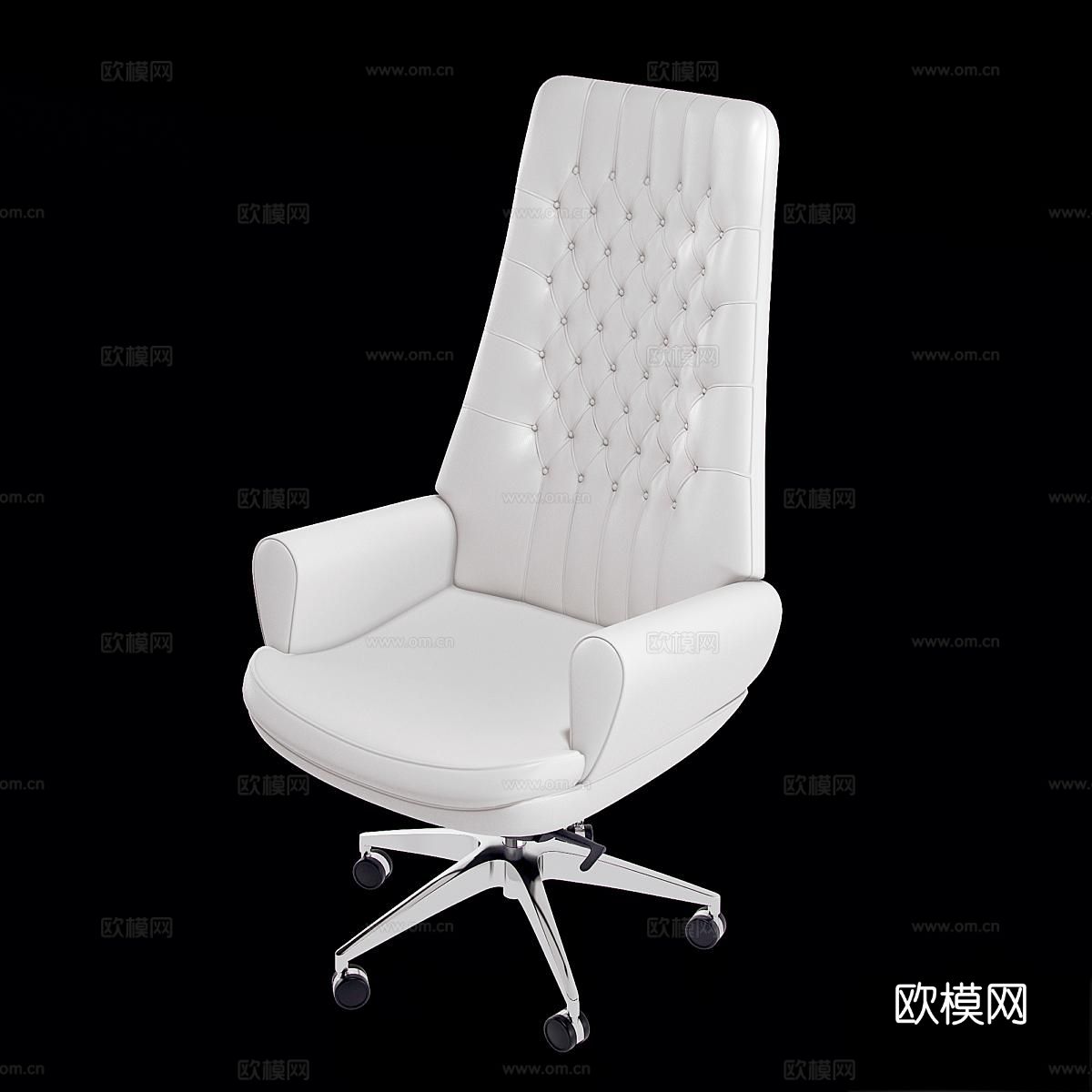 Mascheroni 意式皮革办公椅 休闲椅 老板椅su模型下载（渲染图4）