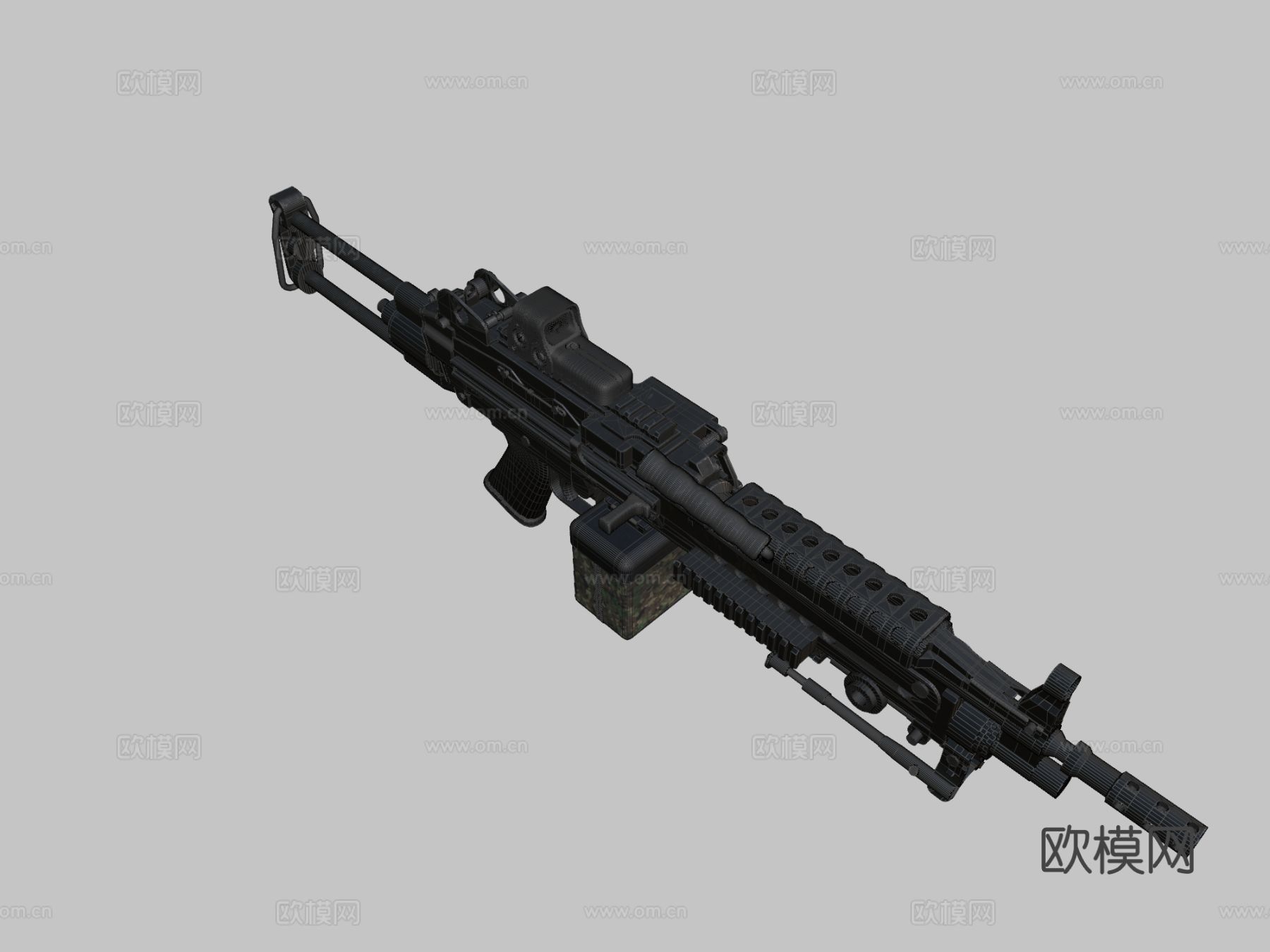 M249轻机枪3d模型