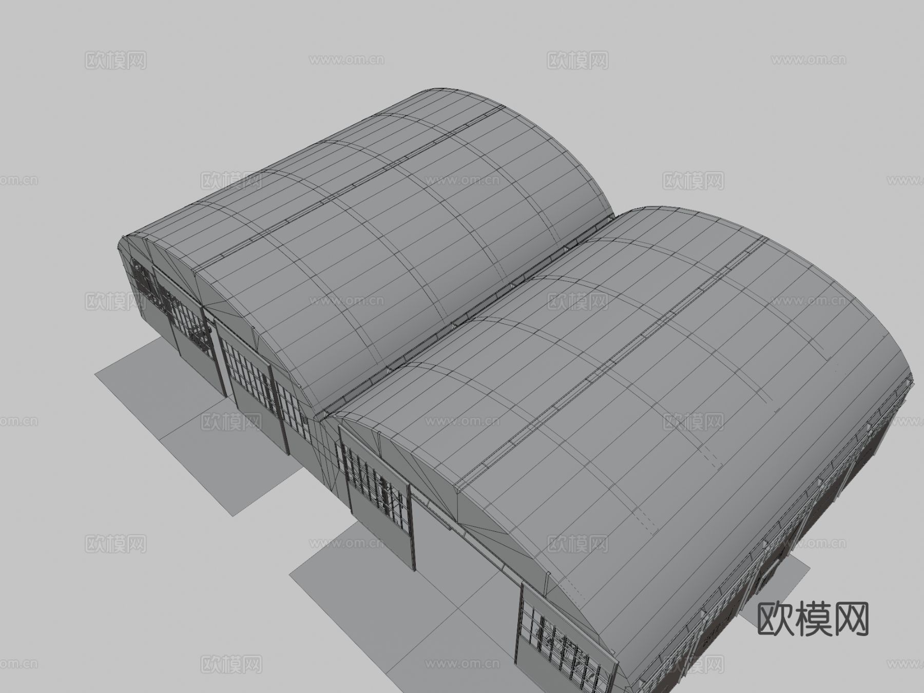 工业风旧仓库3d模型