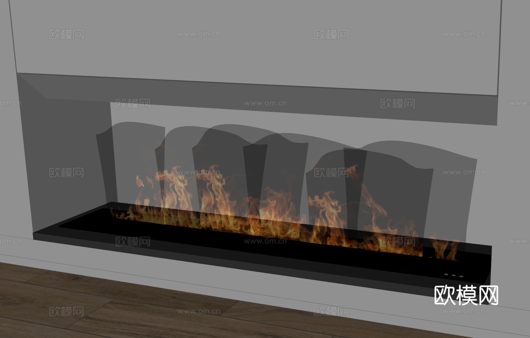 电子壁炉 电子火焰 火炉su模型下载（渲染图1）