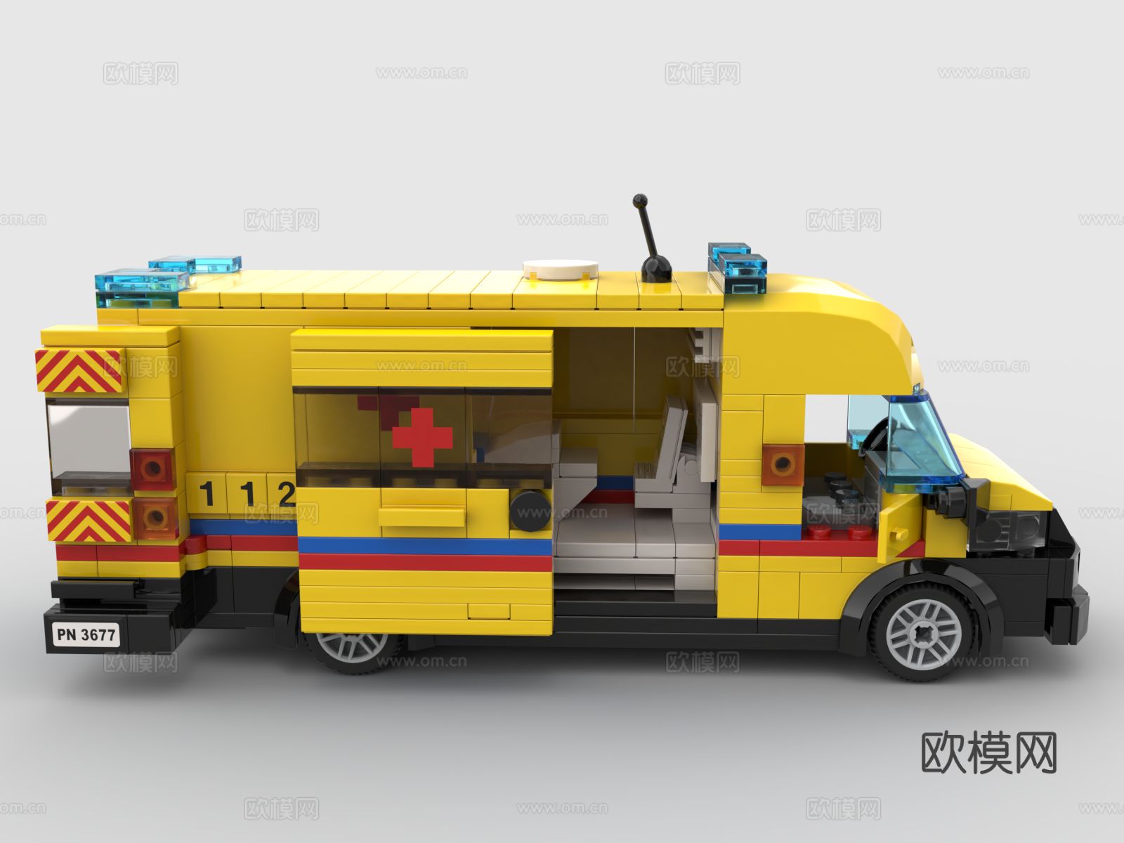 乐高 LEGO 玩具 积木 救护车 救命车3d模型