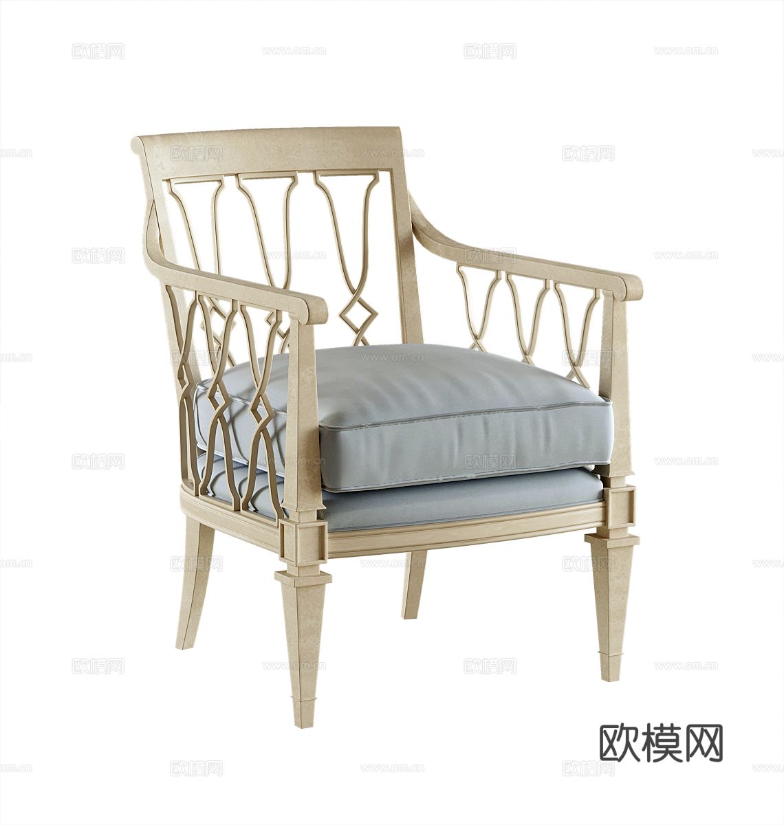 美式椅子 休闲椅3d模型下载