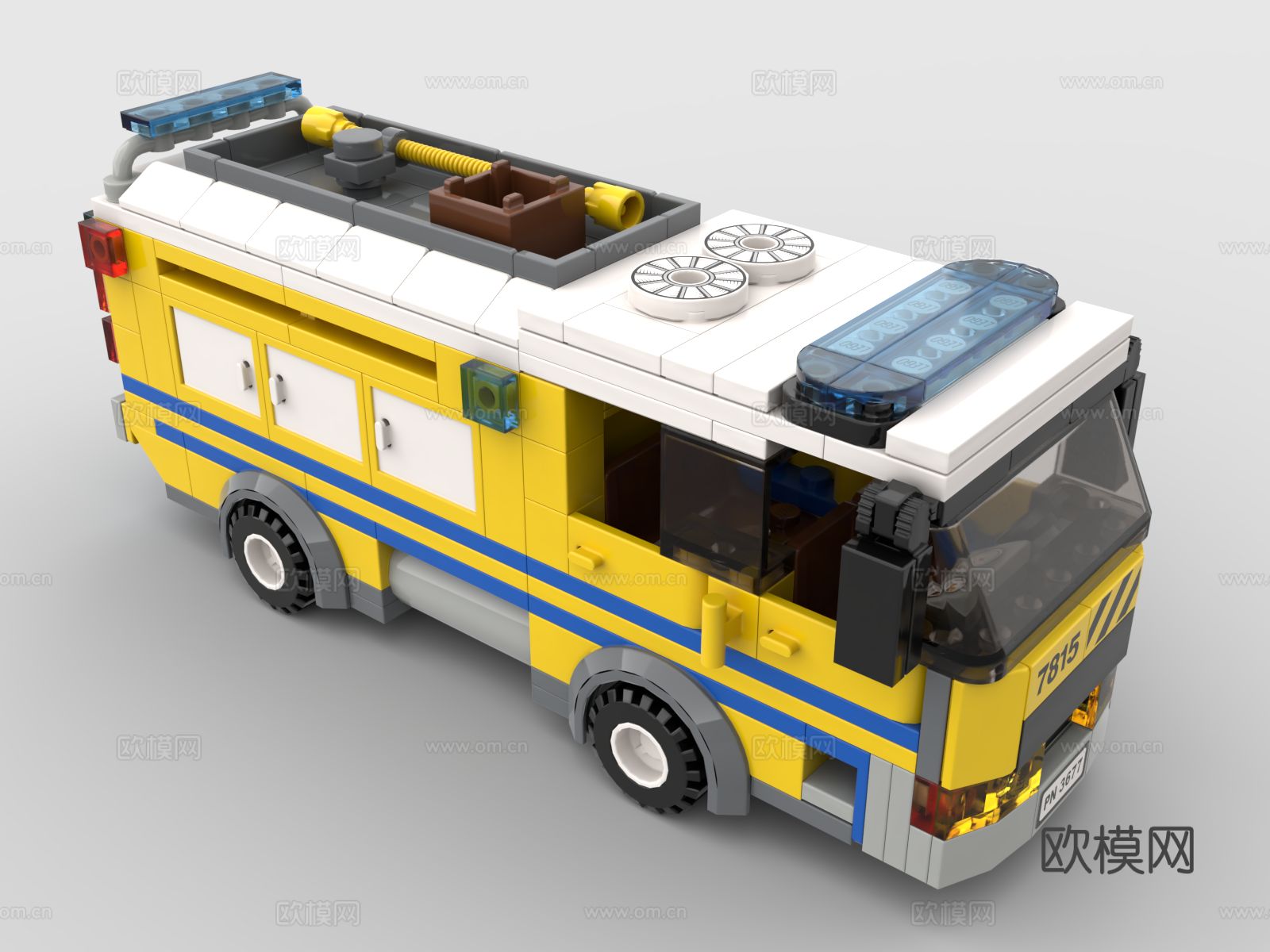 乐高 LEGO 玩具 积木 消防车 工程车3d模型