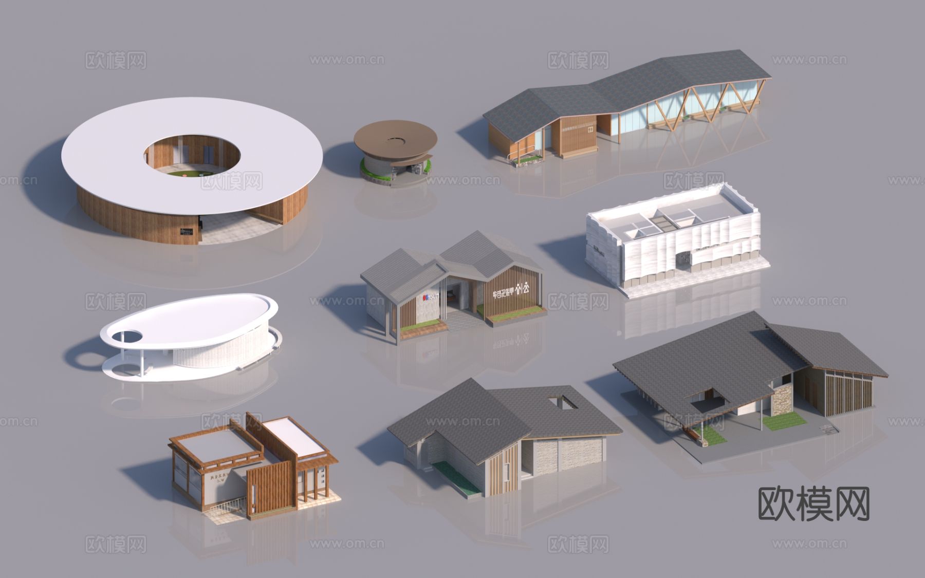 现代公厕 室外公共卫生间3d模型