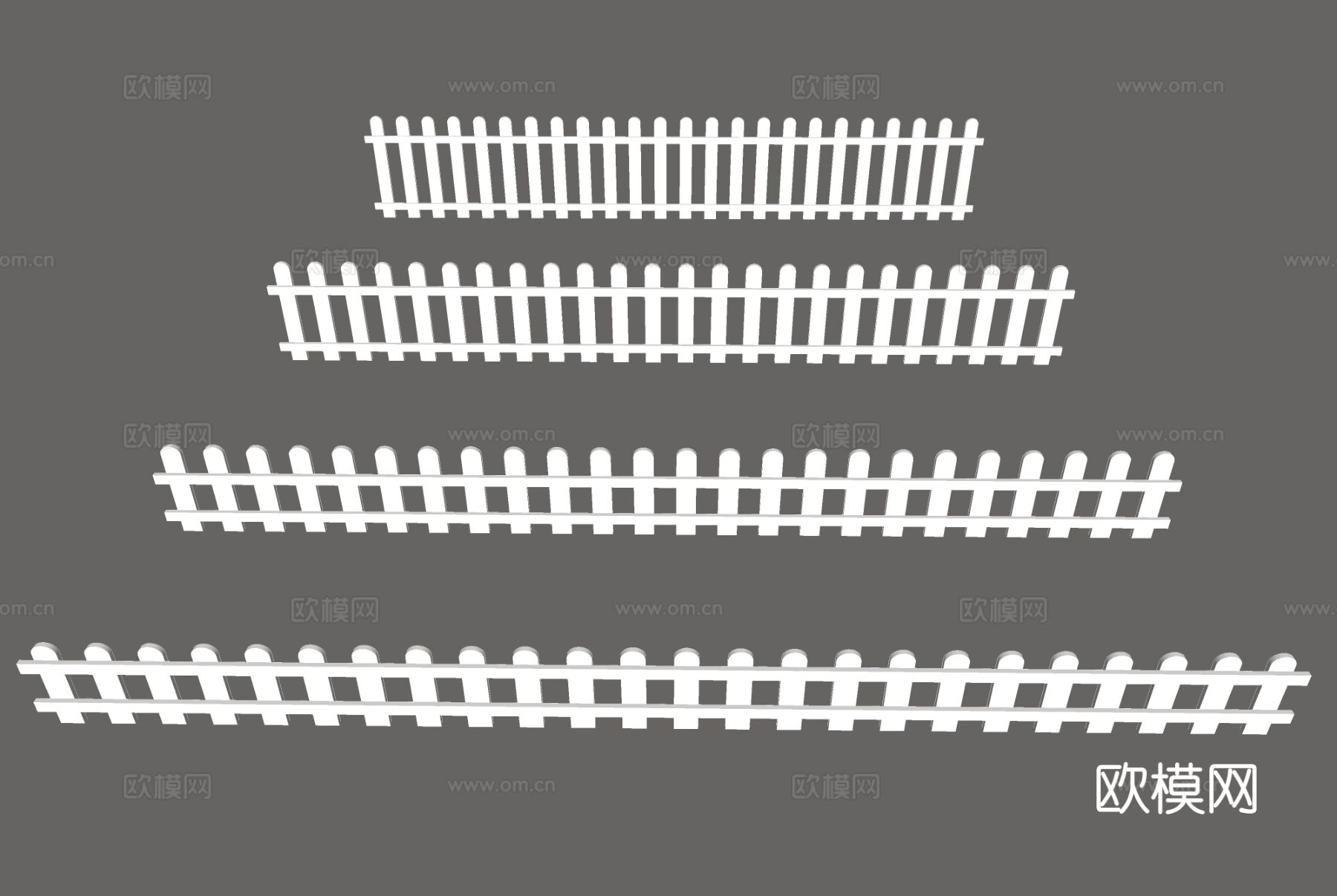 栅栏 围栏 护栏 木栅栏su模型