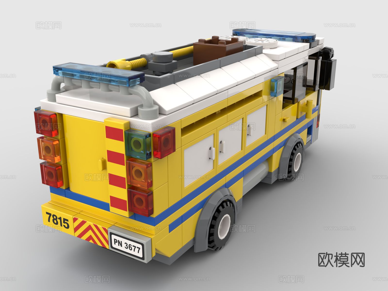 乐高 LEGO 玩具 积木 消防车 工程车3d模型