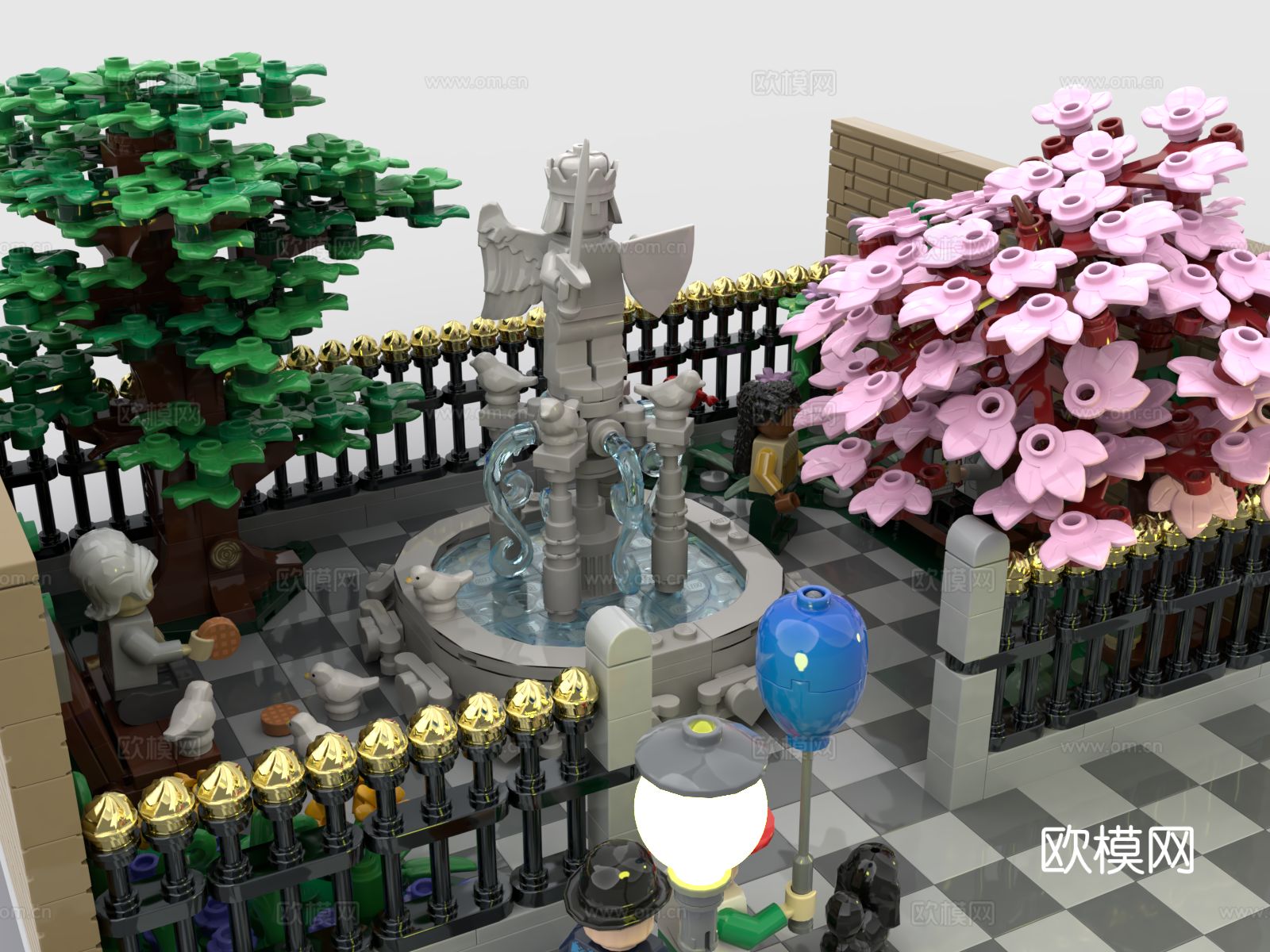 乐高 LEGO 玩具 积木花园 公园3d模型