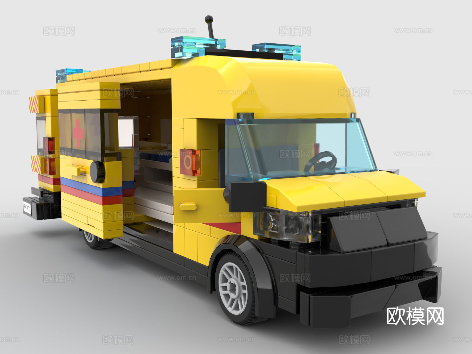 乐高 LEGO 玩具 积木 救护车 救命车3d模型