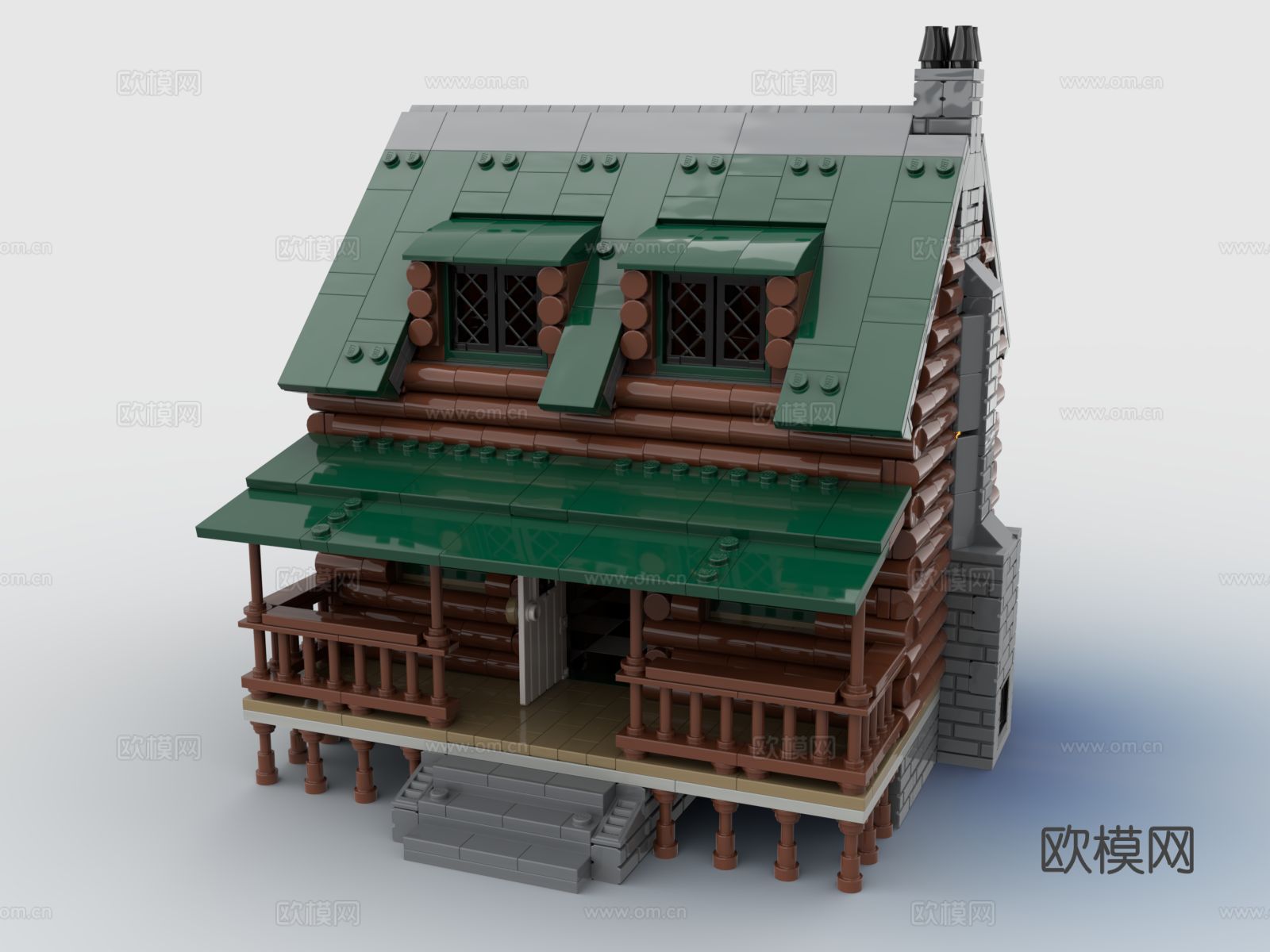 乐高 LEGO 玩具 积木度假小屋3d模型