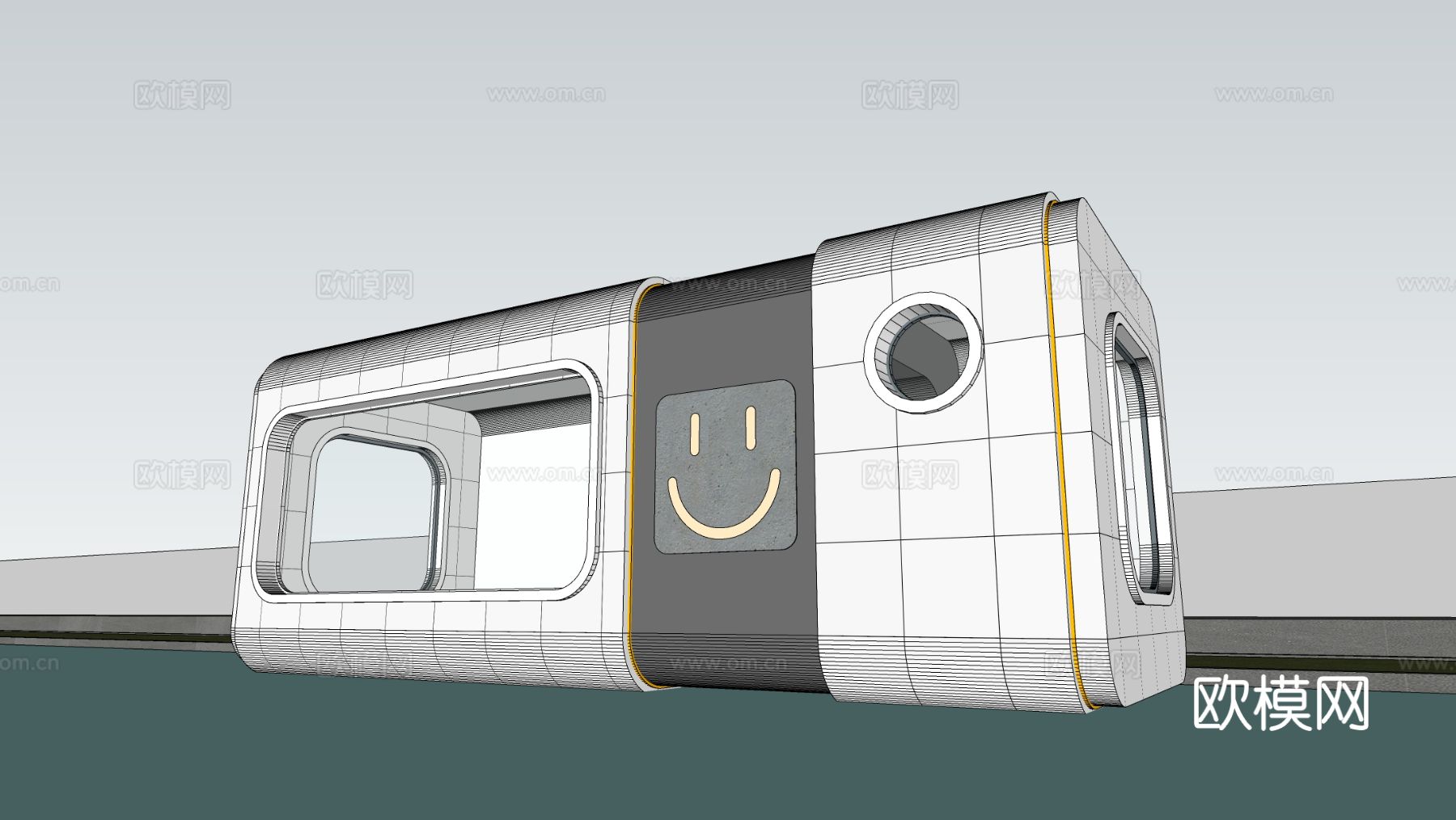 露营房车 可移动民宿建筑su模型