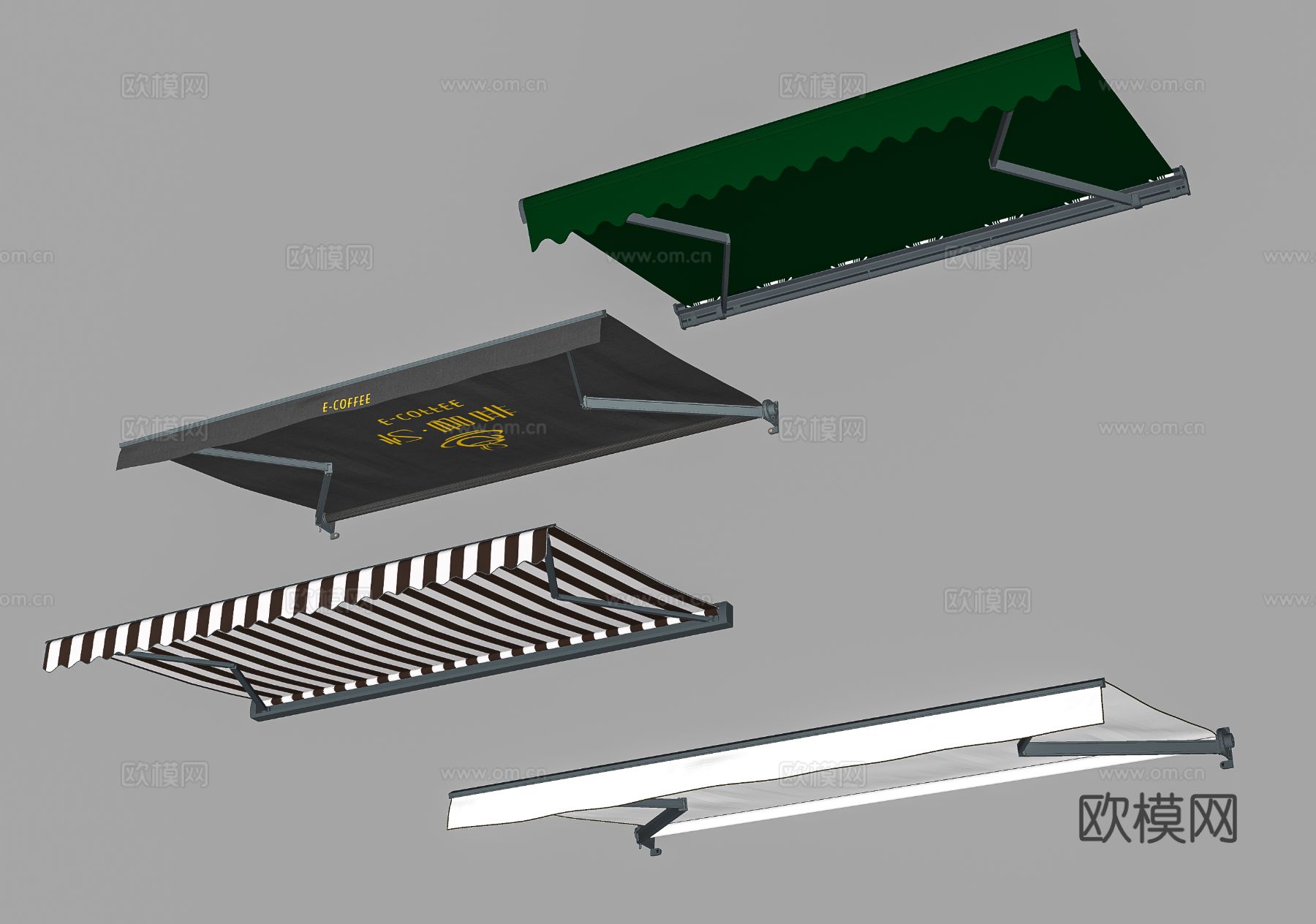 遮阳棚 雨棚 遮雨棚su模型
