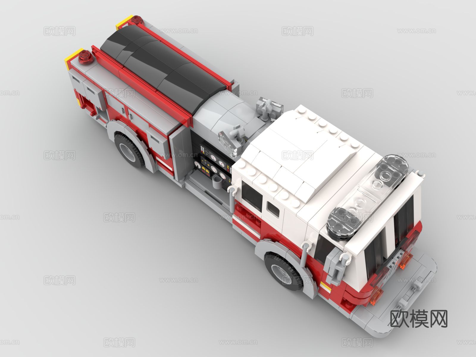 乐高 LEGO 玩具 积木 消防车 救火车3d模型