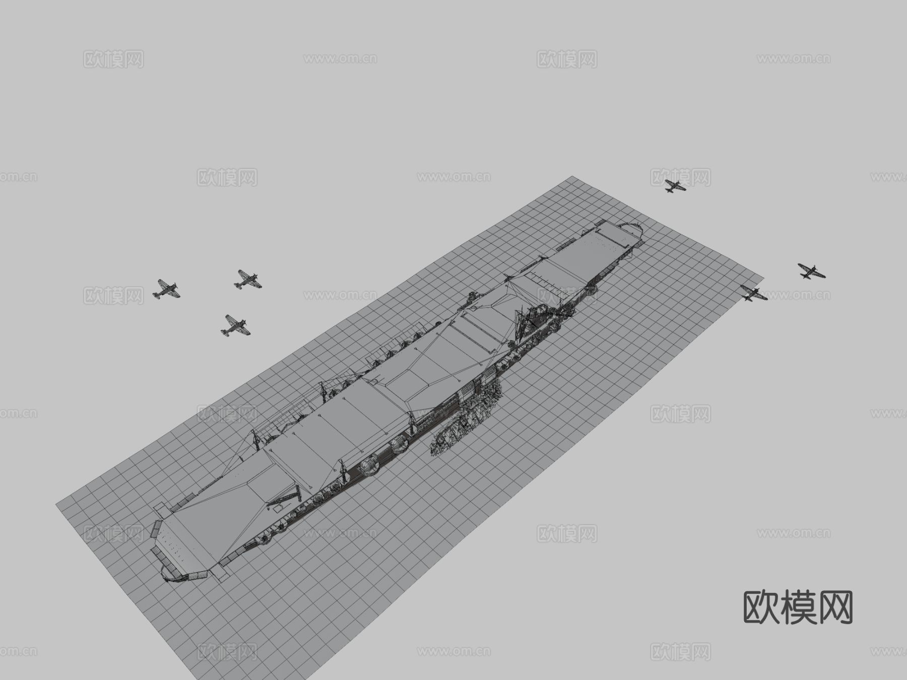 翔鹤船su模型