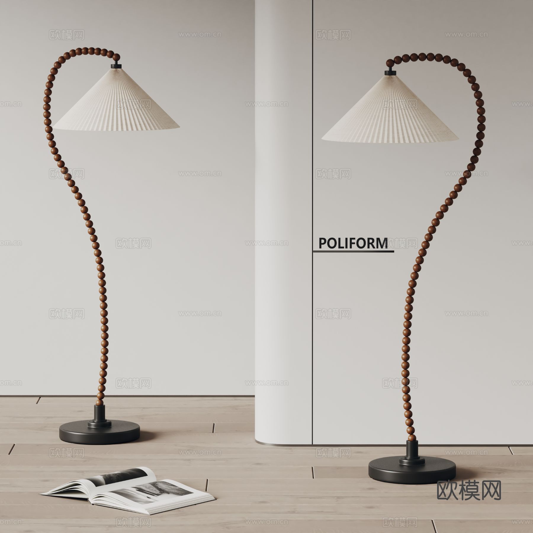 poliform 意式落地灯3d模型下载
