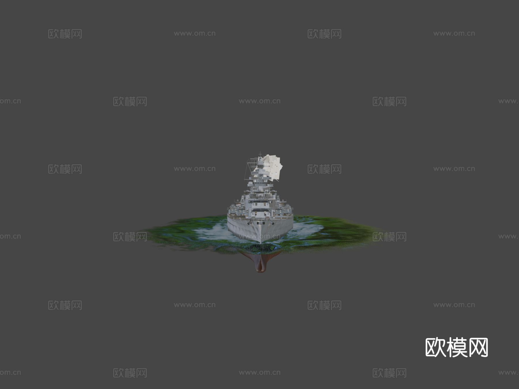 船 货运船su模型下载（渲染图5）