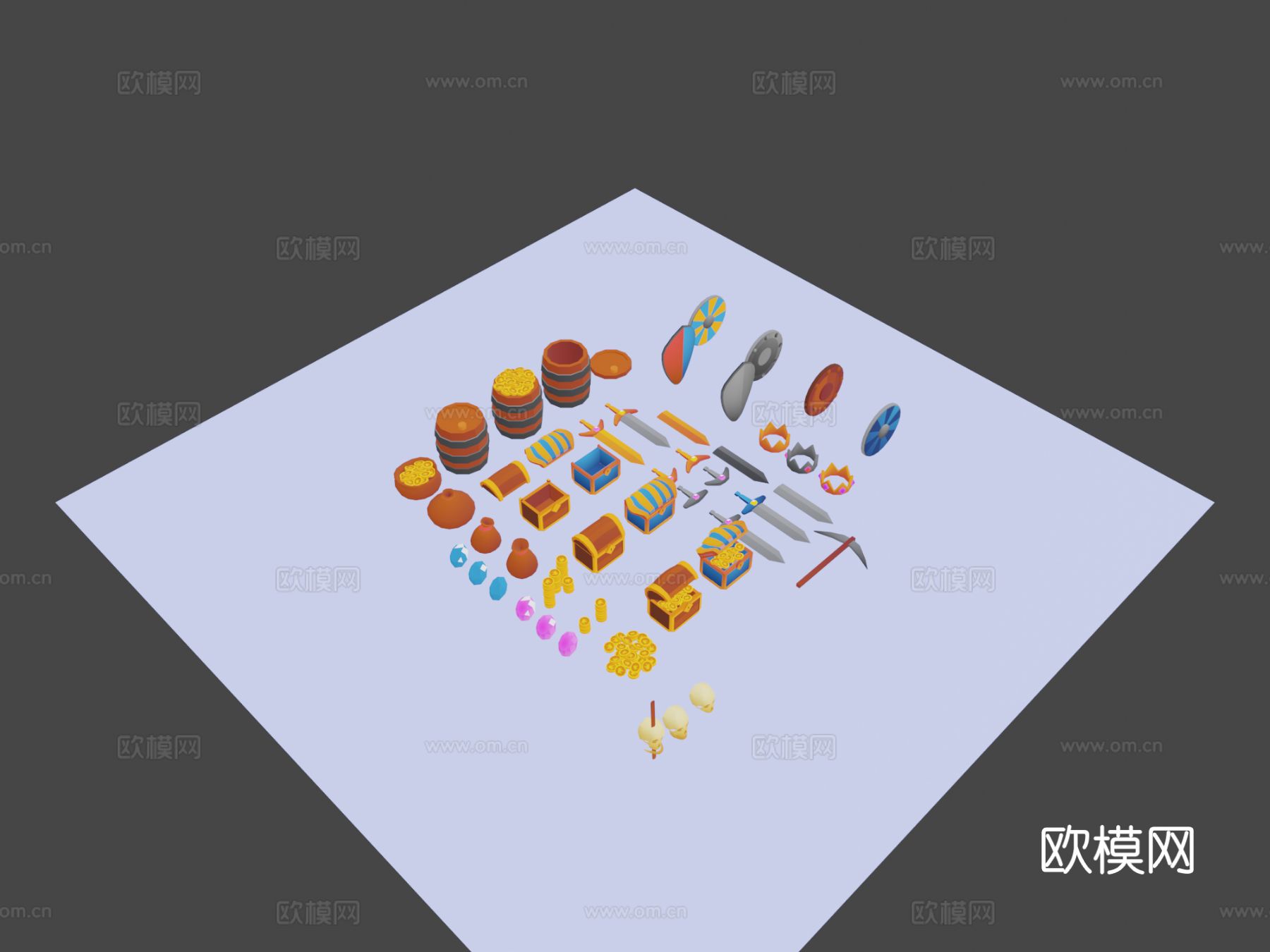 游戏二维资源su模型下载（渲染图7）