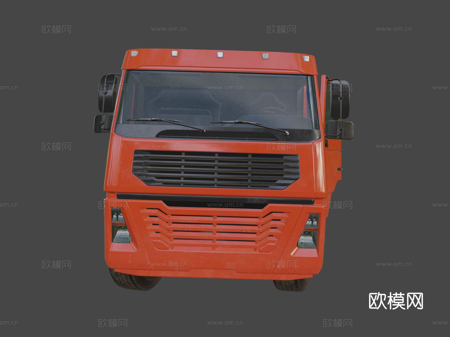 自卸车大卡车su模型下载（渲染图8）