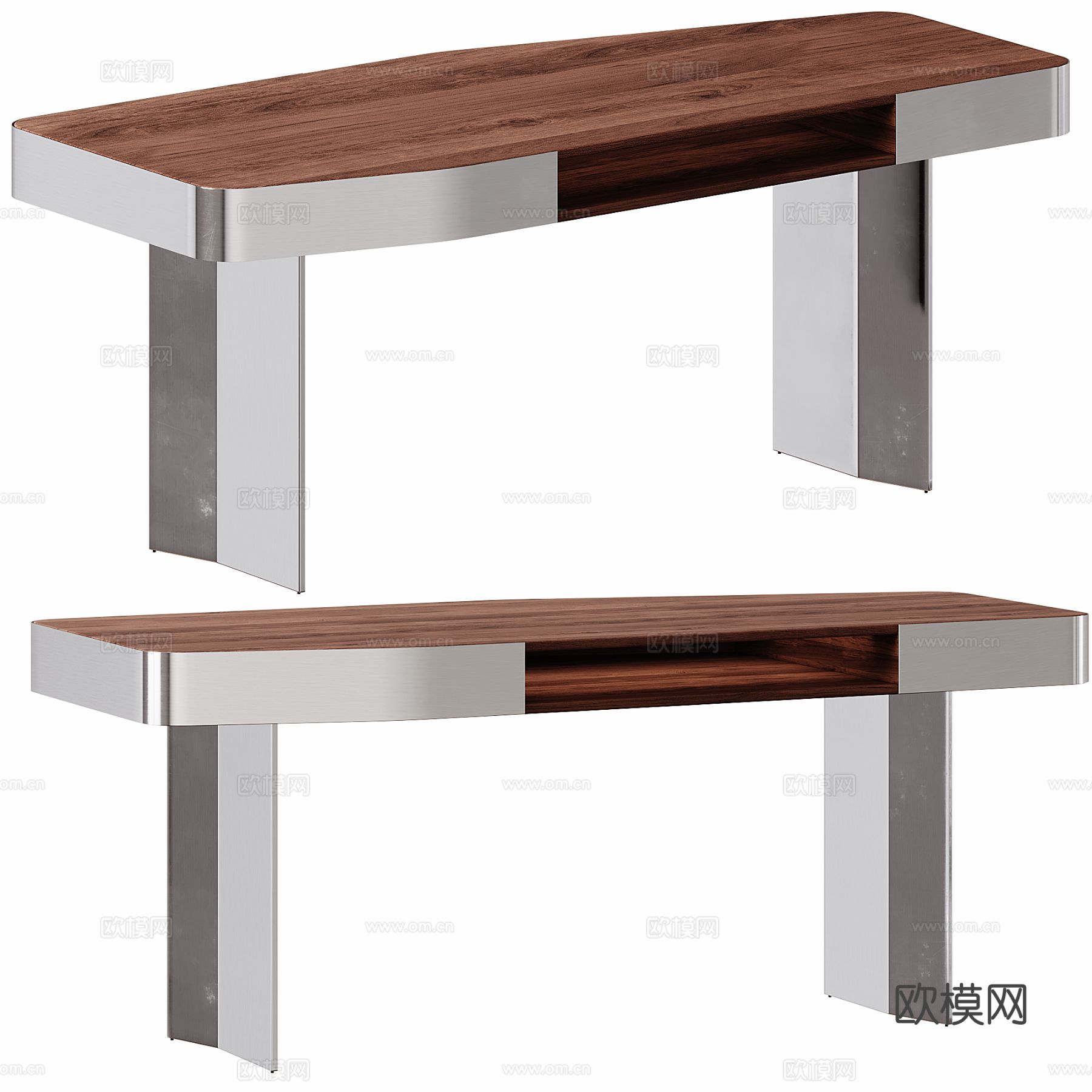 Minotti书桌 写字台3d模型下载（渲染图1）