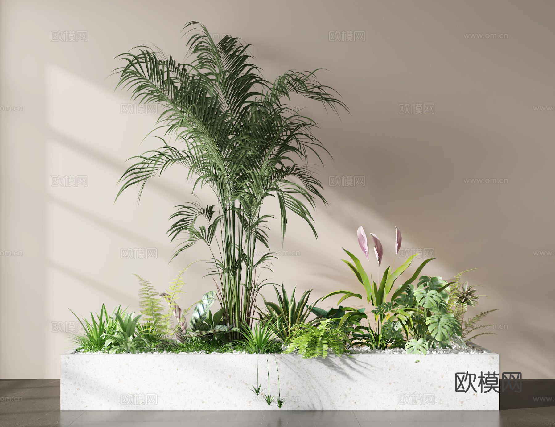 绿植 盆栽 绿植花箱 花草3d模型