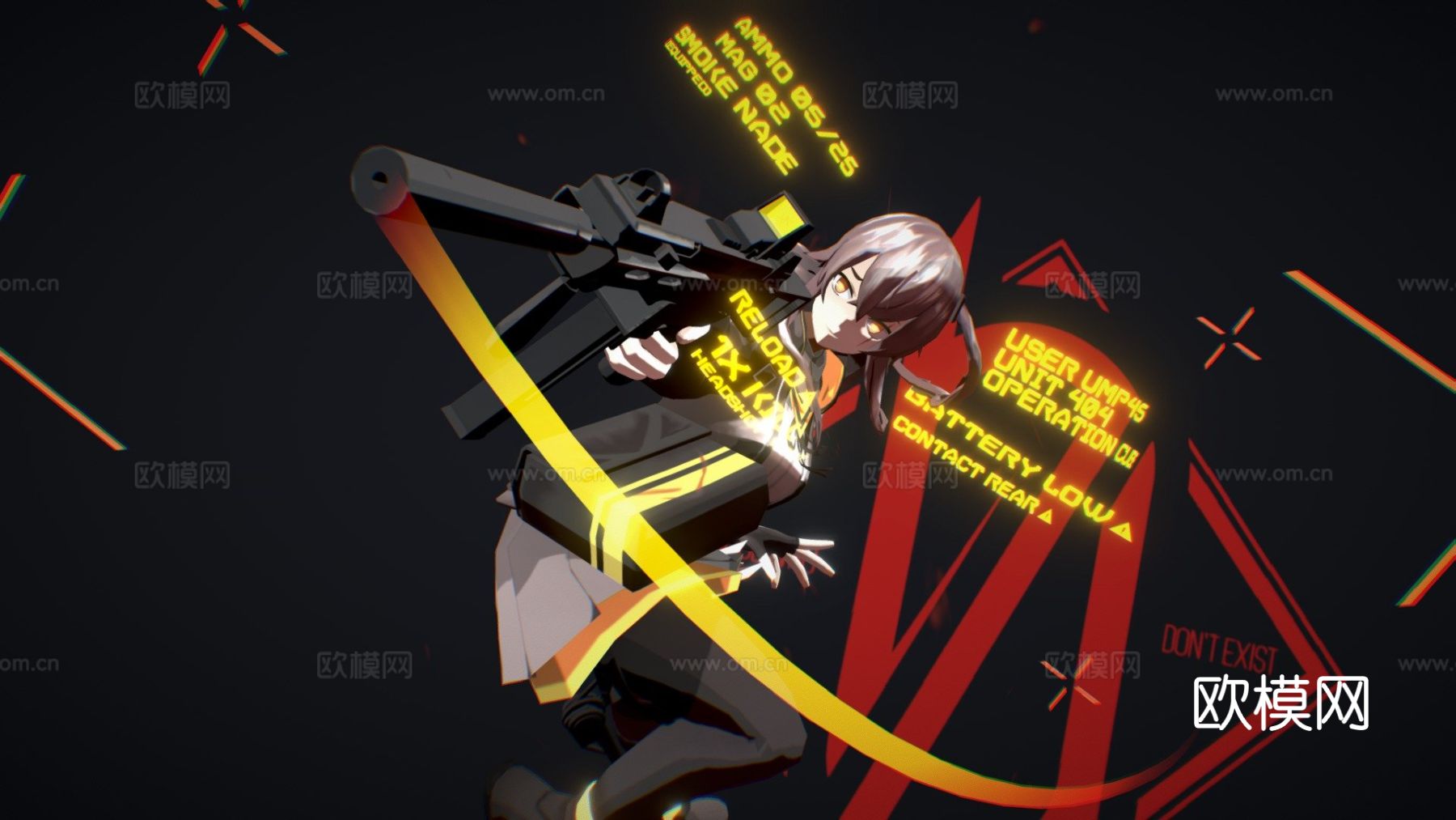 UMP45 少女前线su模型