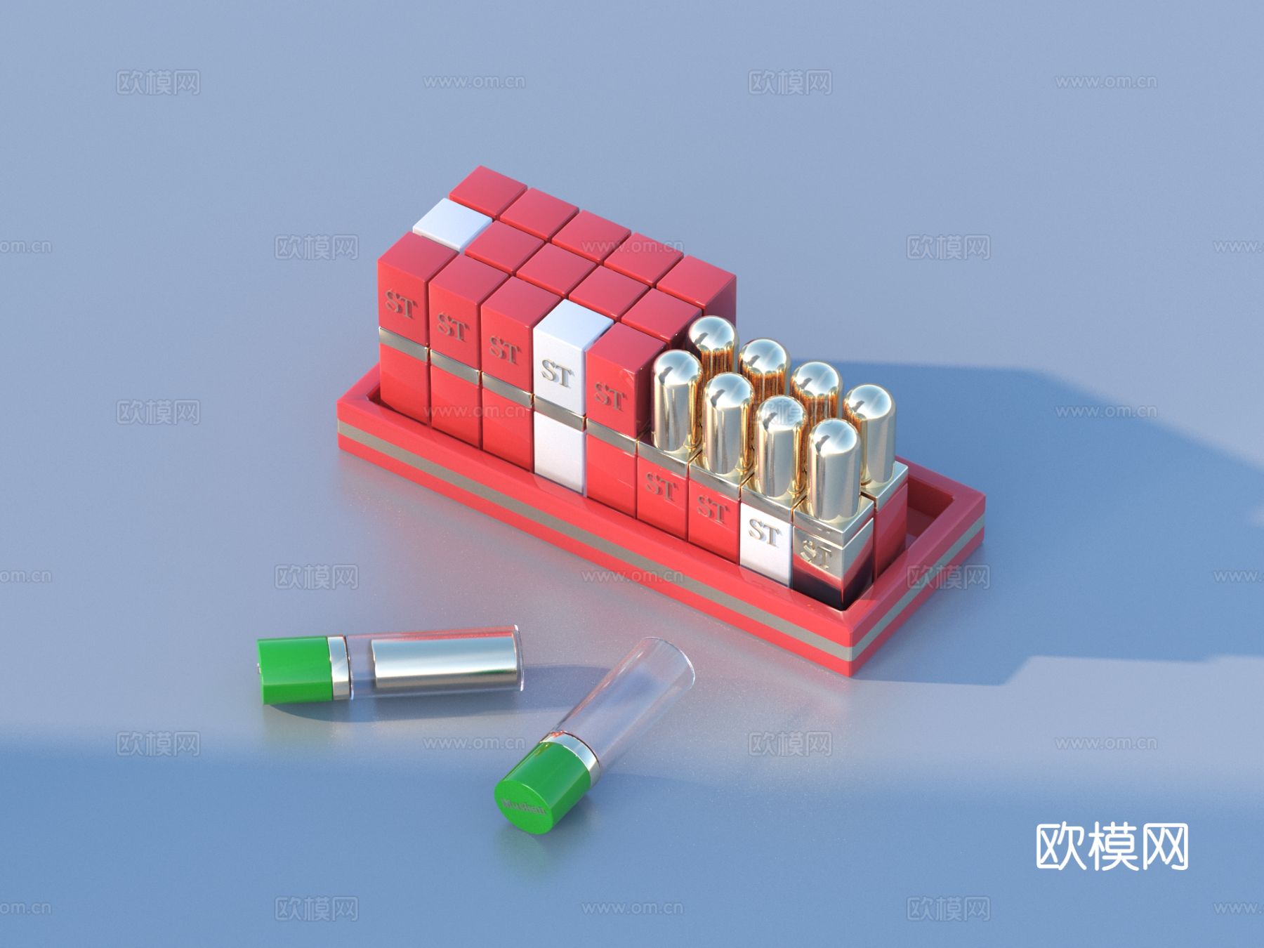 香水 唇膏 化妆品3d模型