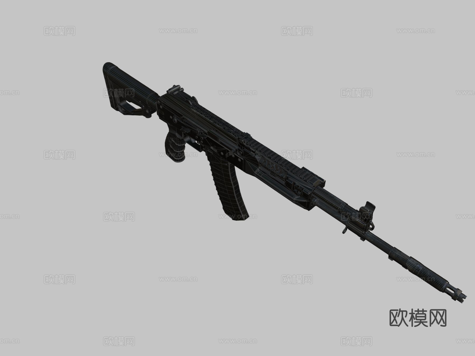 AK 12步枪su模型下载（渲染图1）