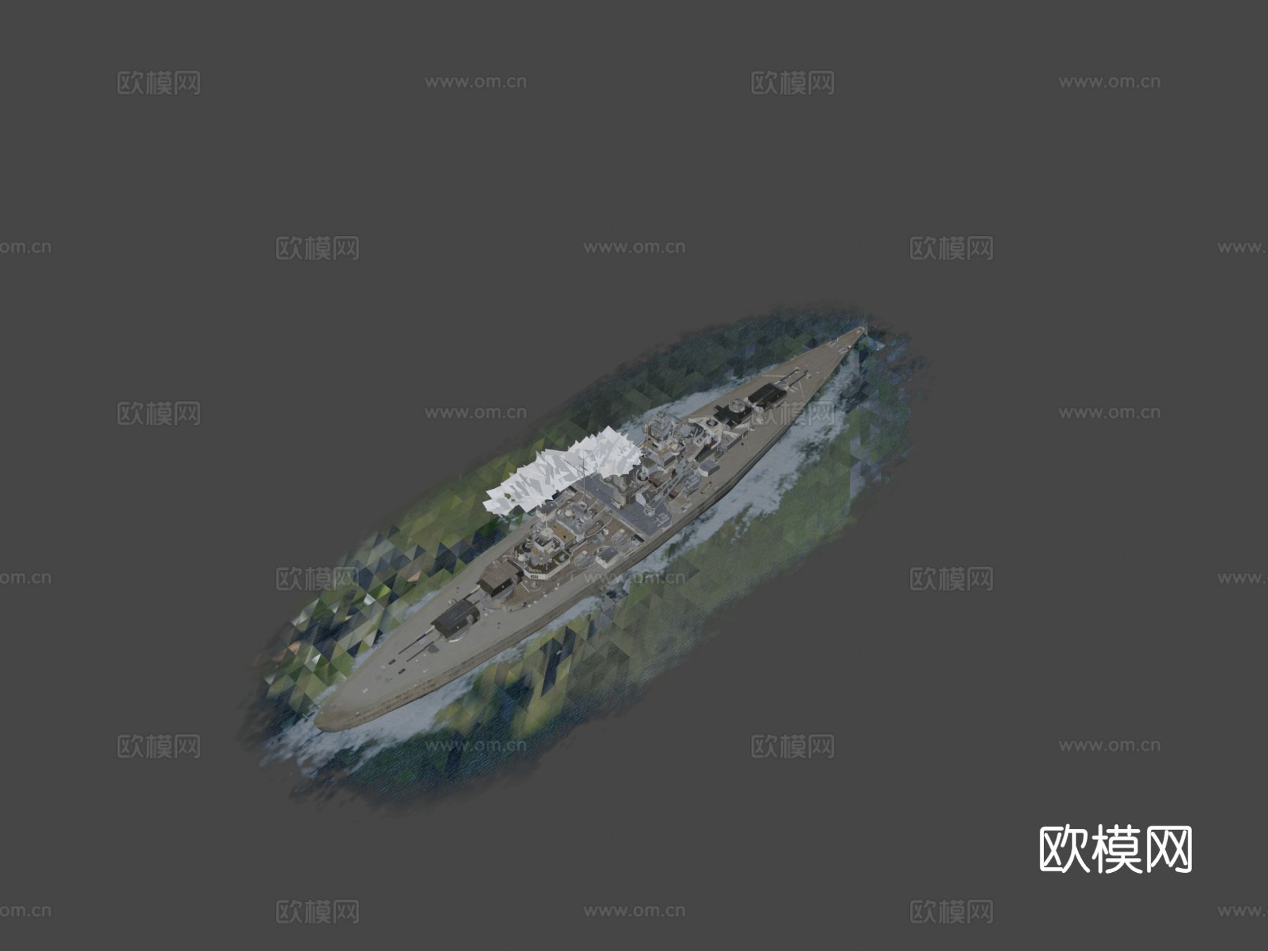 船 货运船su模型下载（渲染图6）