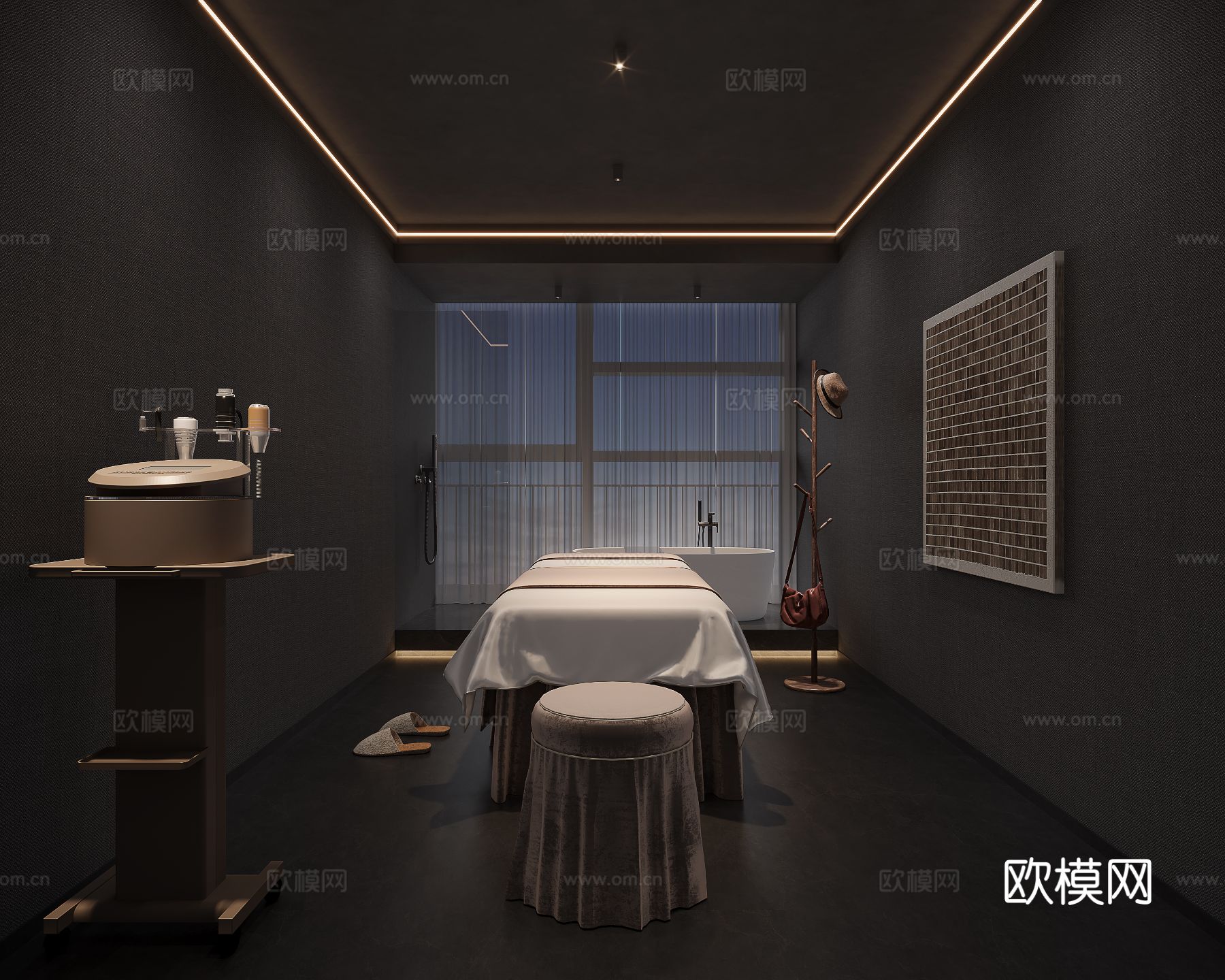 暗黑风SPA 桑拿会所3d模型