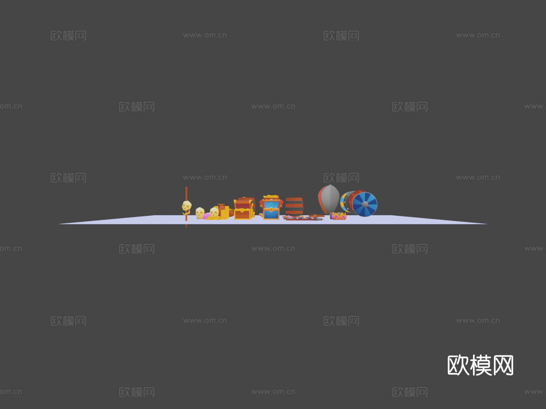 游戏二维资源su模型下载（渲染图4）