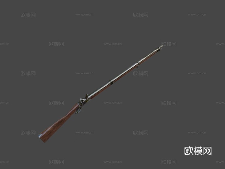 M1777火石枪su模型下载(渲染图8)