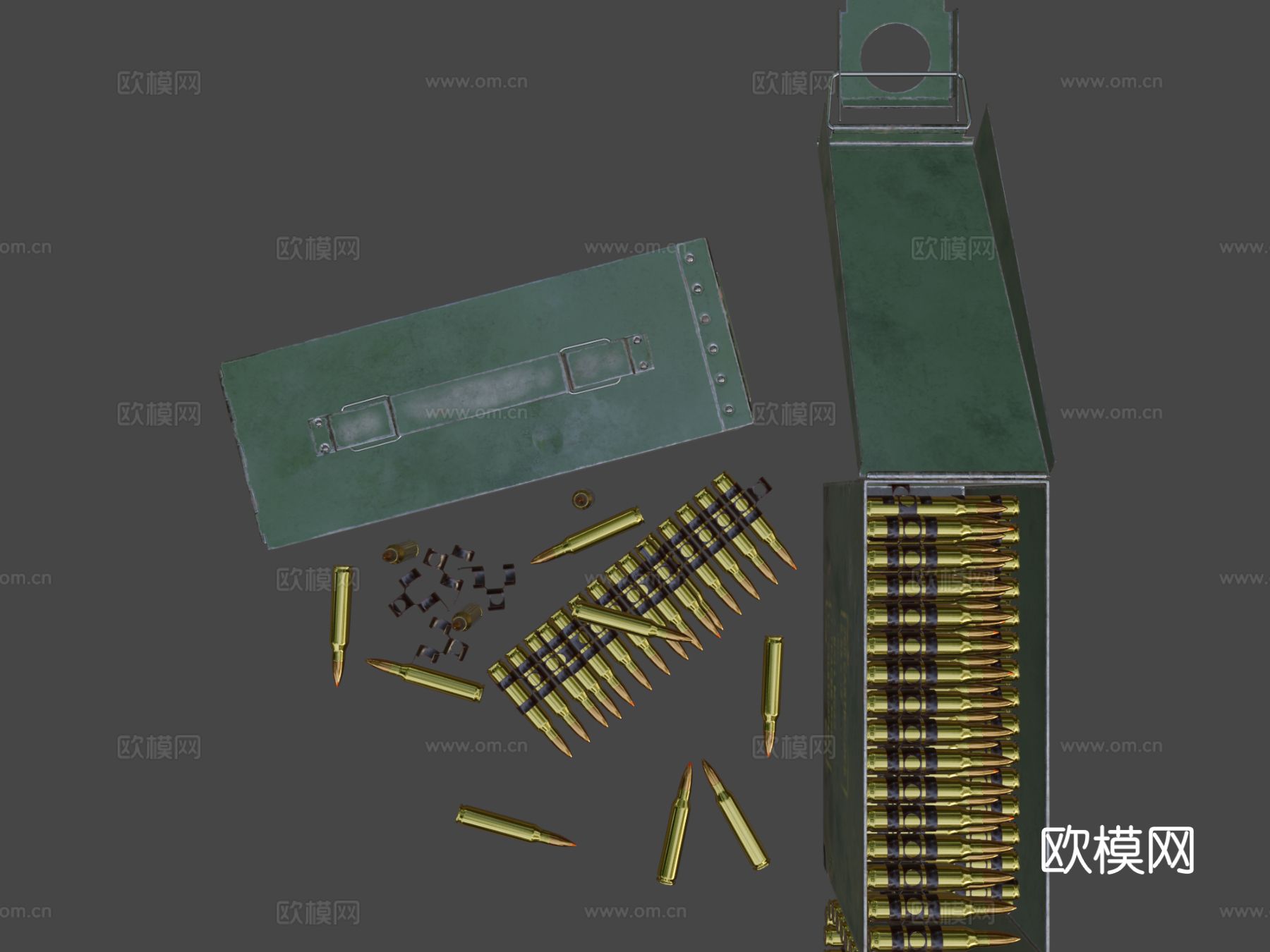 步枪弹药箱5.56su模型