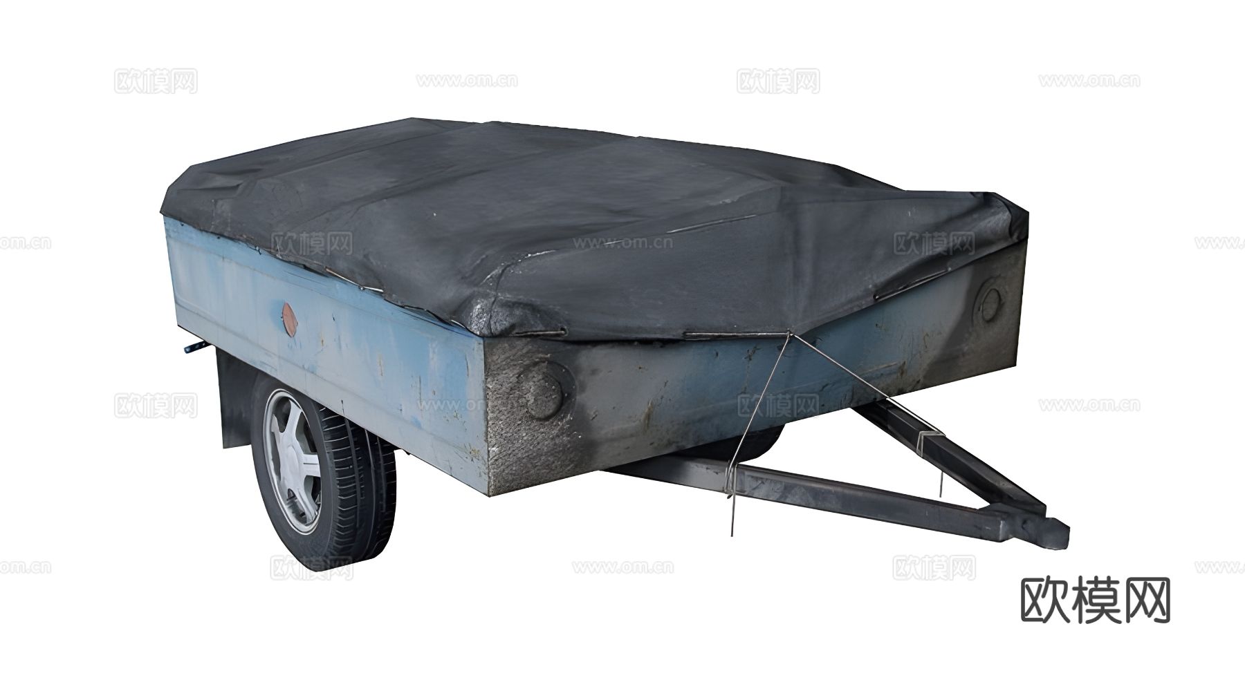 旧拖车 牵引车3d模型下载