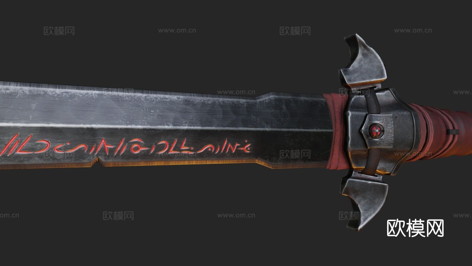 黑曜石剑su模型下载（渲染图2）