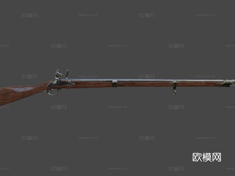 M1777火石枪su模型下载(渲染图6)