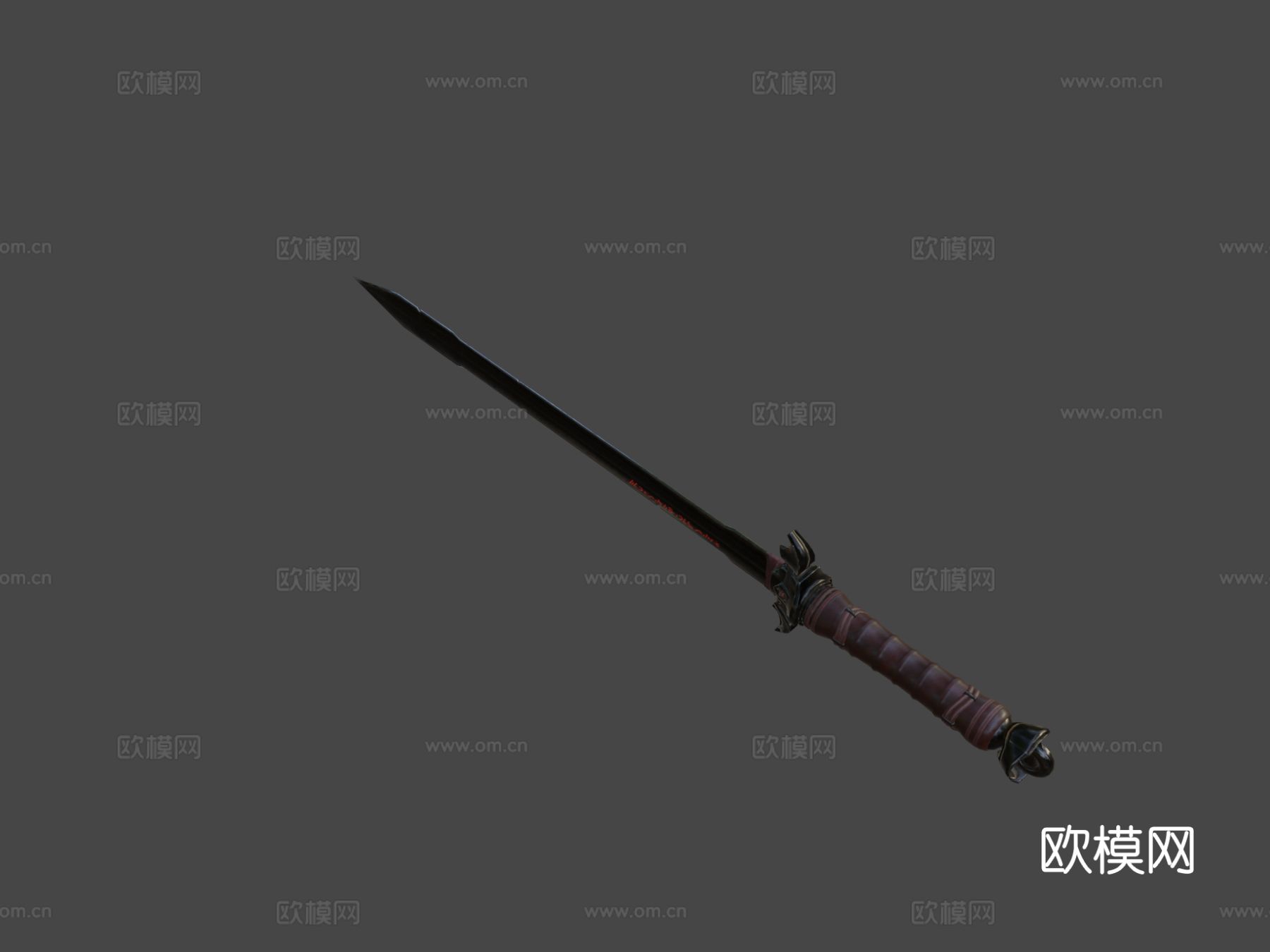 黑曜石剑su模型下载（渲染图5）