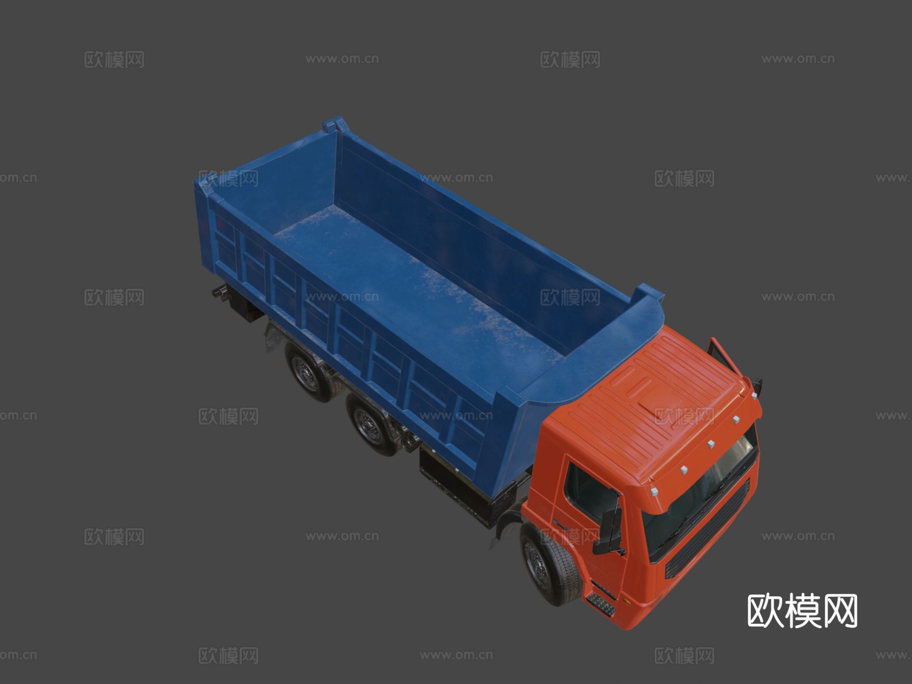 自卸车大卡车su模型下载（渲染图4）