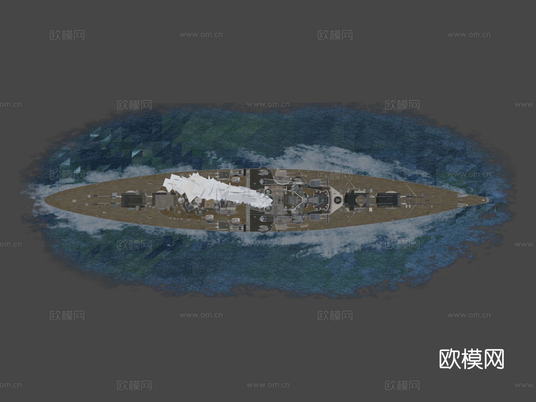 船 货运船su模型下载（渲染图8）