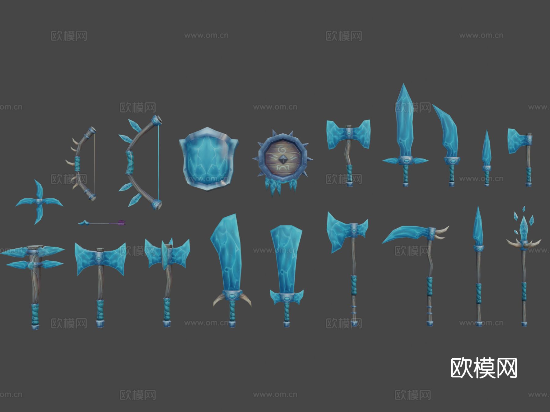 霜冻武器套装su模型
