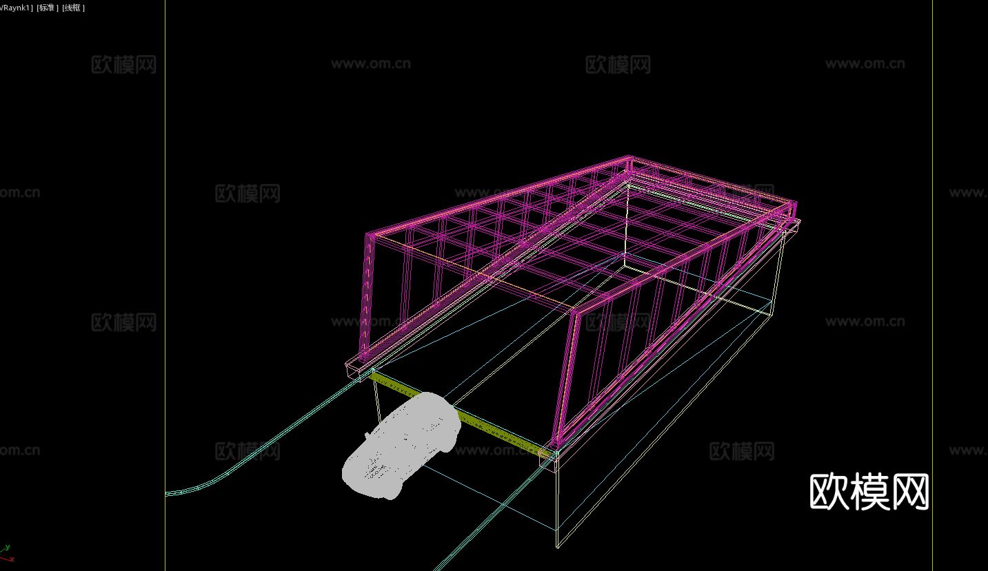 地下车库 停车场出入口3d模型