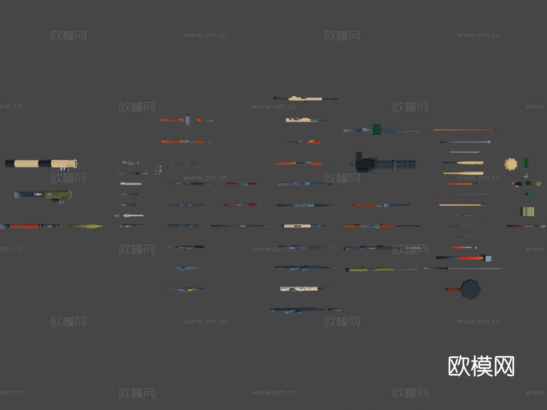 枪械武器集包su模型