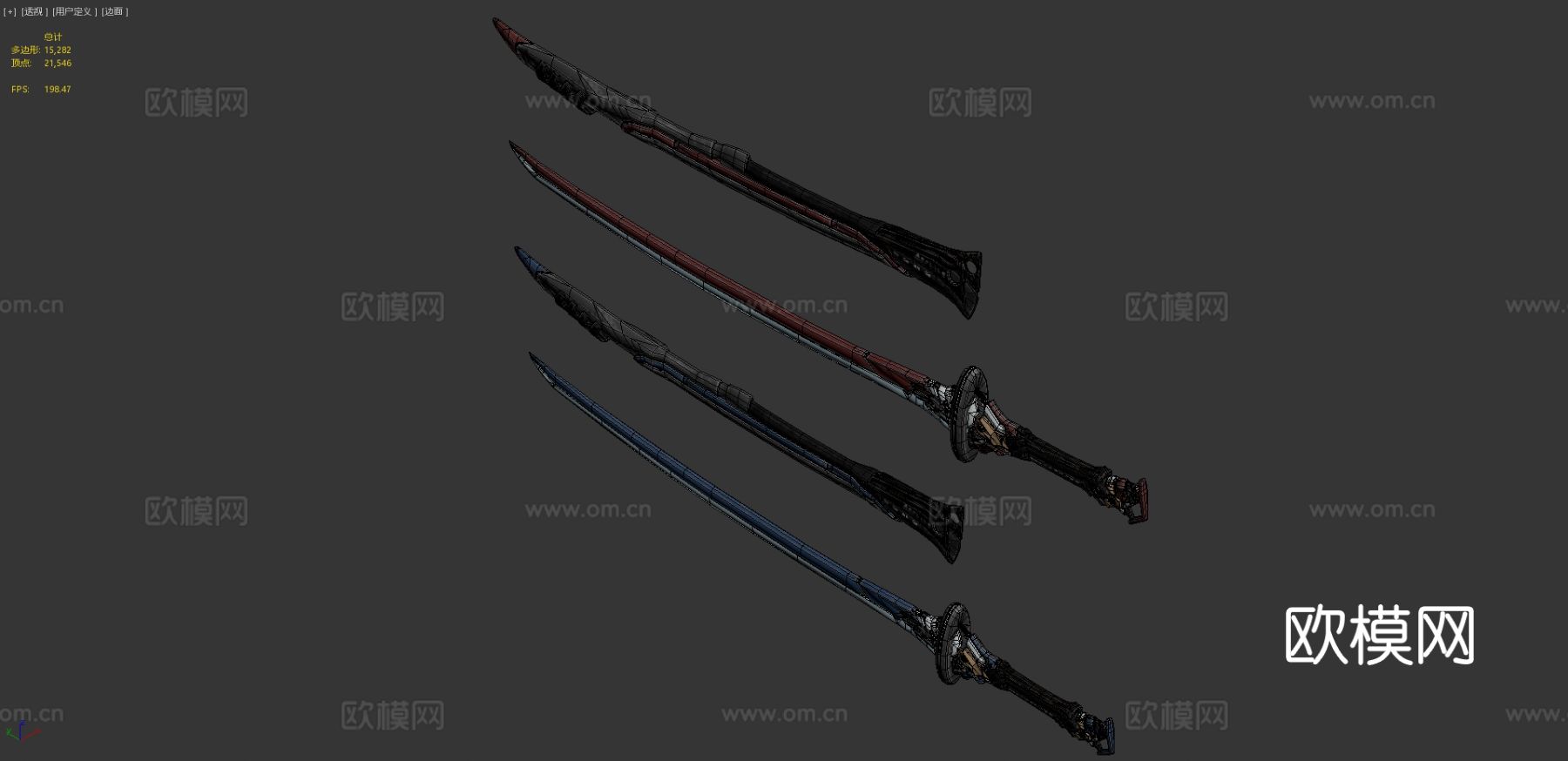 两色重剑su模型下载（渲染图4）