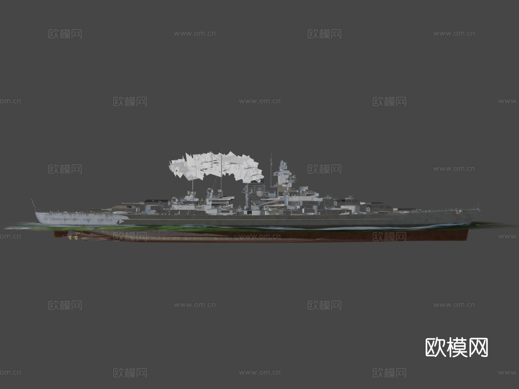 船 货运船su模型下载（渲染图7）